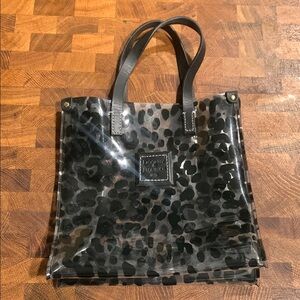Dooney & Bourke Black Leopard Print Tote Bag